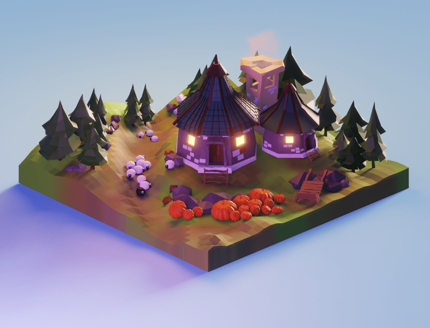 village-lowpoly