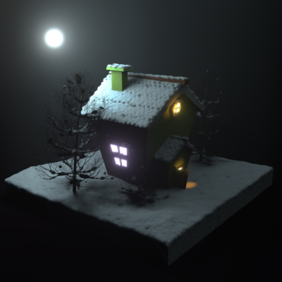 winter_snowy_cottage_low_poly